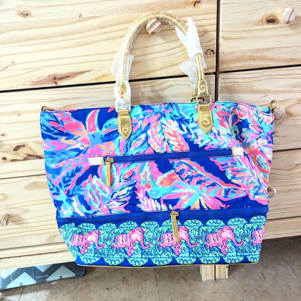 NWT Lilly Pulitzer Travelers Sunset Safari Bag